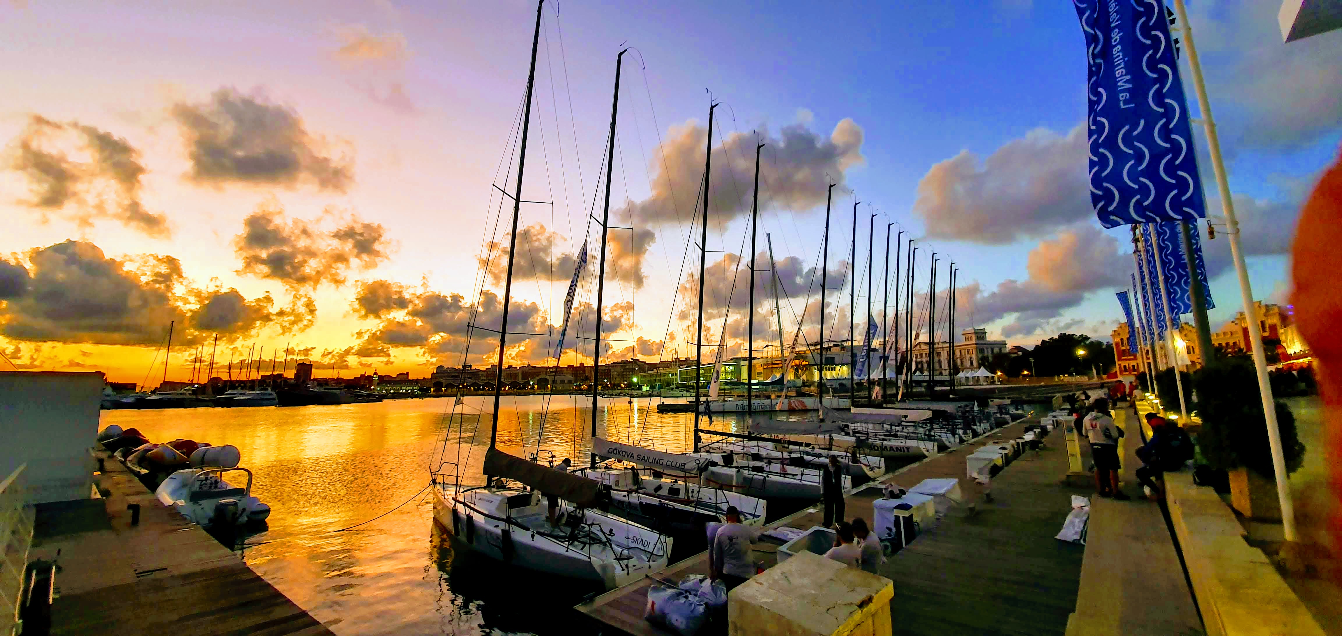 Yachts in America's Cup Harbour, Valencia
